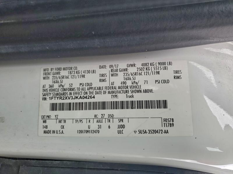 Продажа на аукционе авто 2018 Ford Transit T-, vin: 1FTYR2XV3JKA04264, номер лота: 96387345