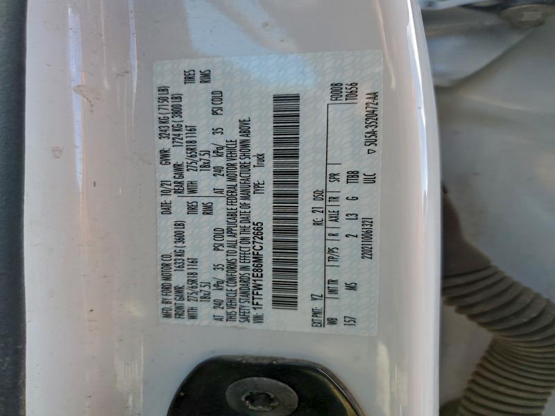 Aukcja sprzedaży 2021 Ford F150, vin: 1FTFW1E86MFC72665, numer aukcji: 95675885