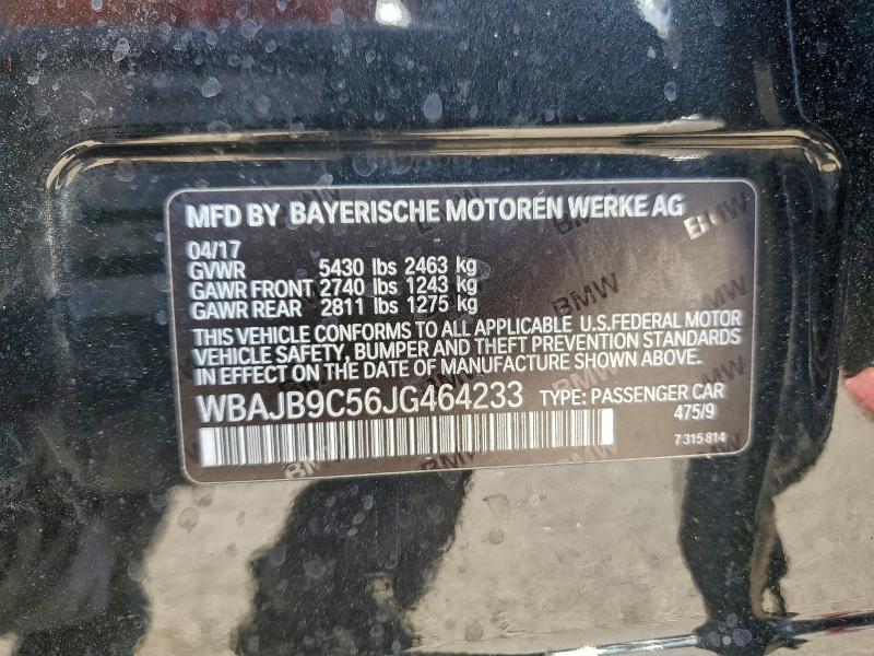95110845 :رقم المزاد ، WBAJB9C56JG464233 vin ، 2018 Bmw M550xi مزاد بيع