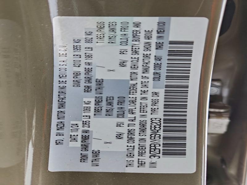 96995055 :رقم المزاد ، 3MZBPBXY6SM455203 vin ، 2025 Mazda 3 مزاد بيع