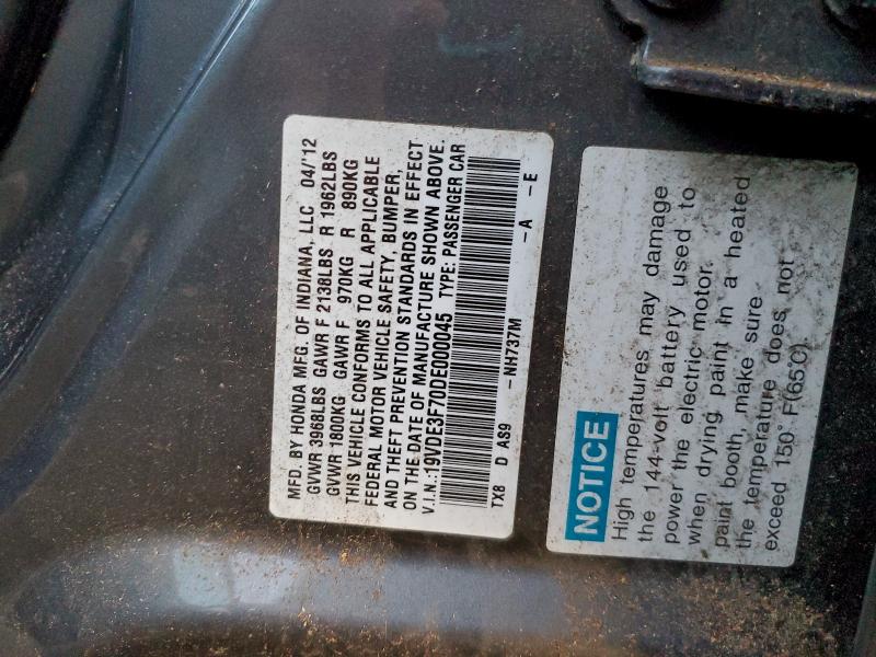 92349785 :رقم المزاد ، 19VDE3F70DE000045 vin ، 2013 Acura Ilx مزاد بيع