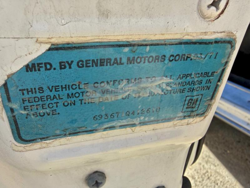 97798355 :رقم المزاد ، 6936710412610 vin ، 1971 Cadillac Eldorado مزاد بيع