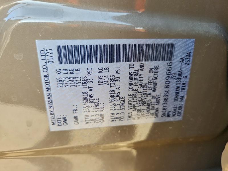 Aukcja sprzedaży 2025 Nissan Rogue Sv, vin: 5N1BT3BB3SC809666, numer aukcji: 94810585