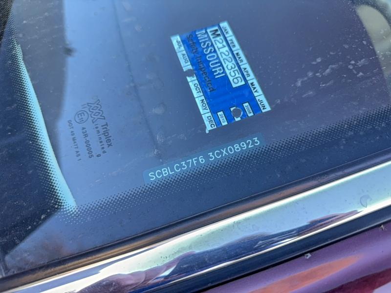 Auction sale of the 2003 Bentley Arnage, vin: SCBLC37F63CX08923, lot number: 98138545