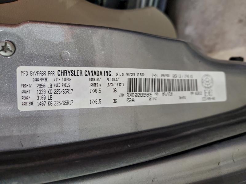Продажа на аукционе авто 2014 Dodge Grand Cara, vin: 2C4RDGBG9ER298835, номер лота: 95102015