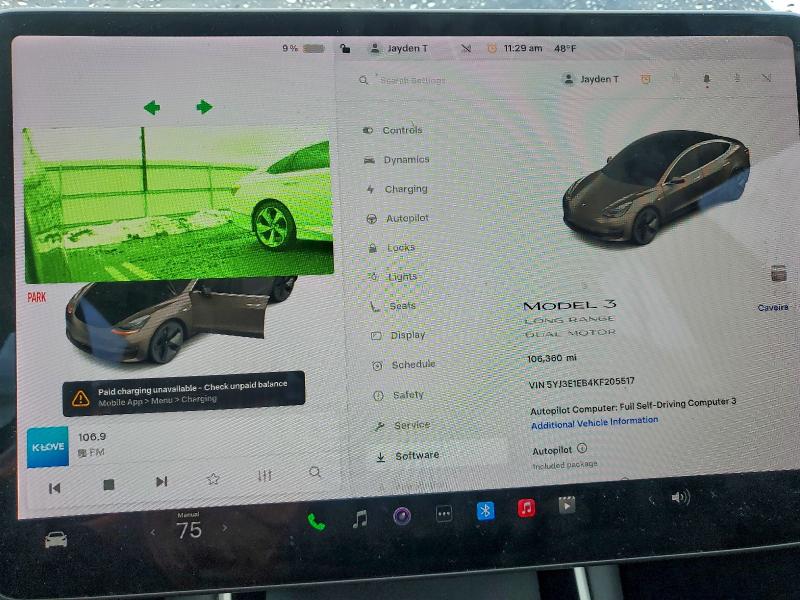 Aukcja sprzedaży 2019 Tesla Model 3, vin: 5YJ3E1EB4KF205517, numer aukcji: 97936415