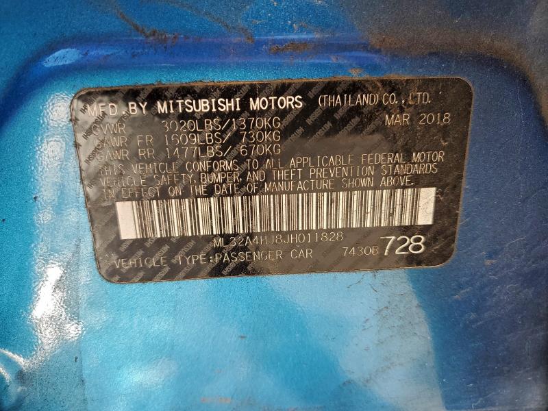 Продаж на аукціоні авто 2018 Mitsubishi Mirage, vin: ML32A4HJ8JH011828, номер лоту: 97775535