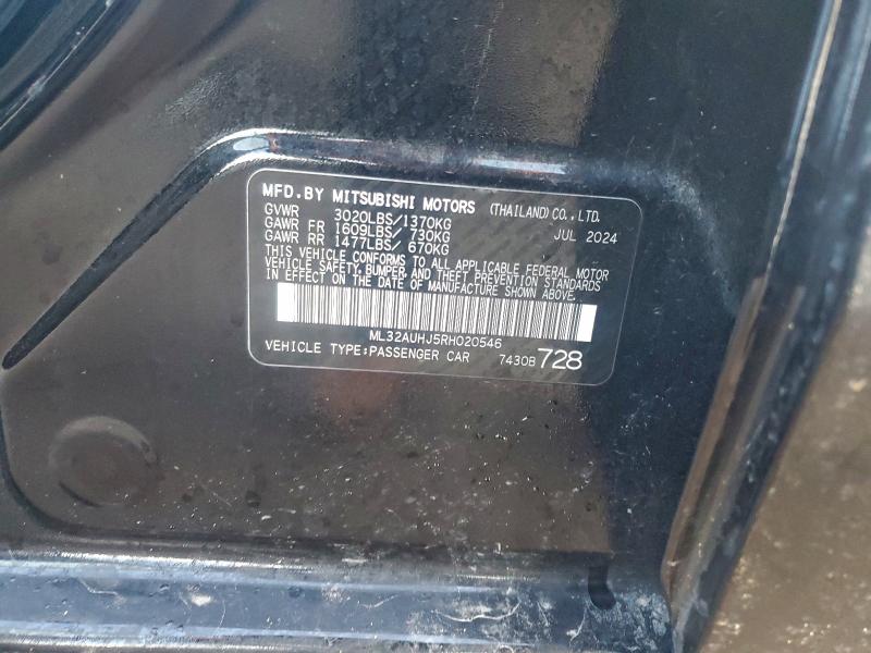 Продаж на аукціоні авто 2024 Mitsubishi Mirage, vin: ML32AUHJ5RH020546, номер лоту: 97573965