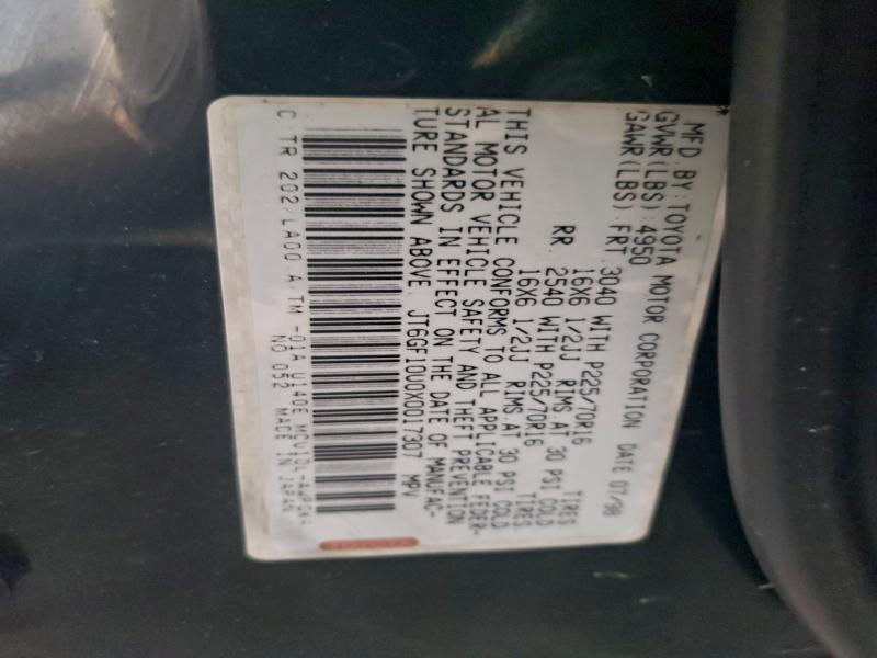 97371145 :رقم المزاد ، JT6GF10U0X0017307 vin ، 1999 Lexus Rx 300 مزاد بيع
