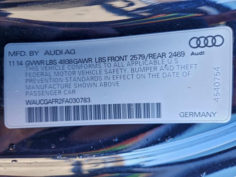 Продаж на аукціоні авто 2015 Audi S5, vin: WAUCGAFR2FA030783, номер лоту: 97030325
