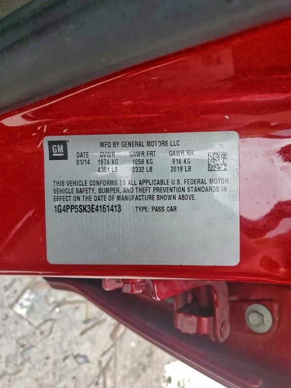 Aukcja sprzedaży 2014 Buick Verano, vin: 1G4PP5SK3E4161413, numer aukcji: 96354155