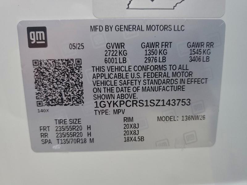 Продаж на аукціоні авто 2025 Cadillac Xt6 Premiu, vin: 1GYKPCRS1SZ143753, номер лоту: 96396485