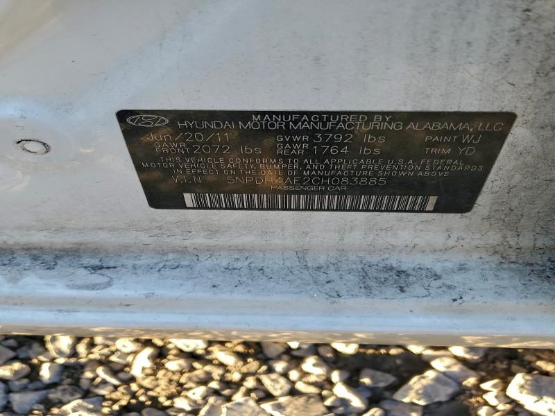 2012 Hyundai Elantra Gl მანქანა იყიდება აუქციონზე, vin: 5NPDH4AE2CH083885, აუქციონის ნომერი: 96414995