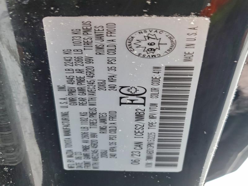 95419675 :رقم المزاد ، 7MMVABDY3PN153225 vin ، 2023 Mazda Cx-50 Prem مزاد بيع
