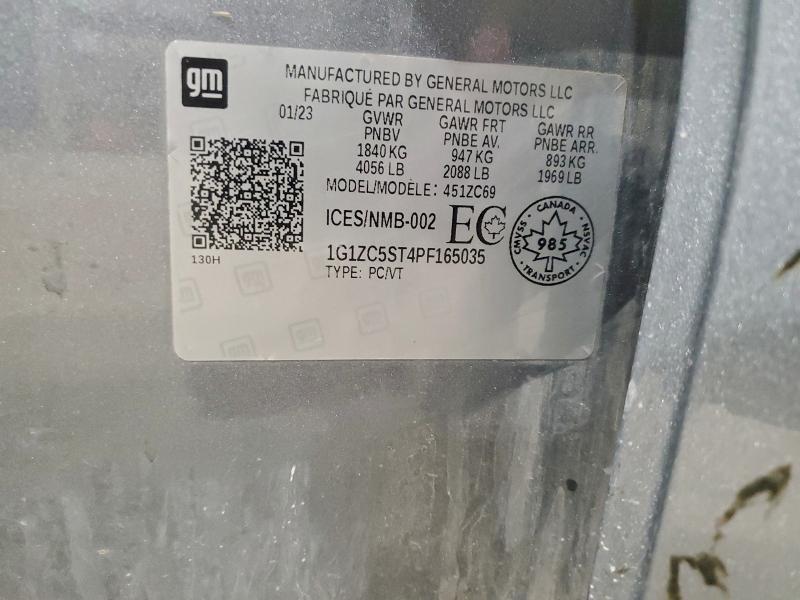 Aukcja sprzedaży 2023 Chevrolet Malibu Ls, vin: 1G1ZC5ST4PF165035, numer aukcji: 97294645