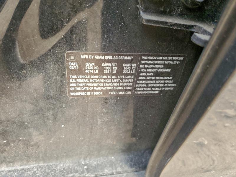 Продаж на аукціоні авто 2011 Buick Regal, vin: W04GP5EC1B1116003, номер лоту: 96833675