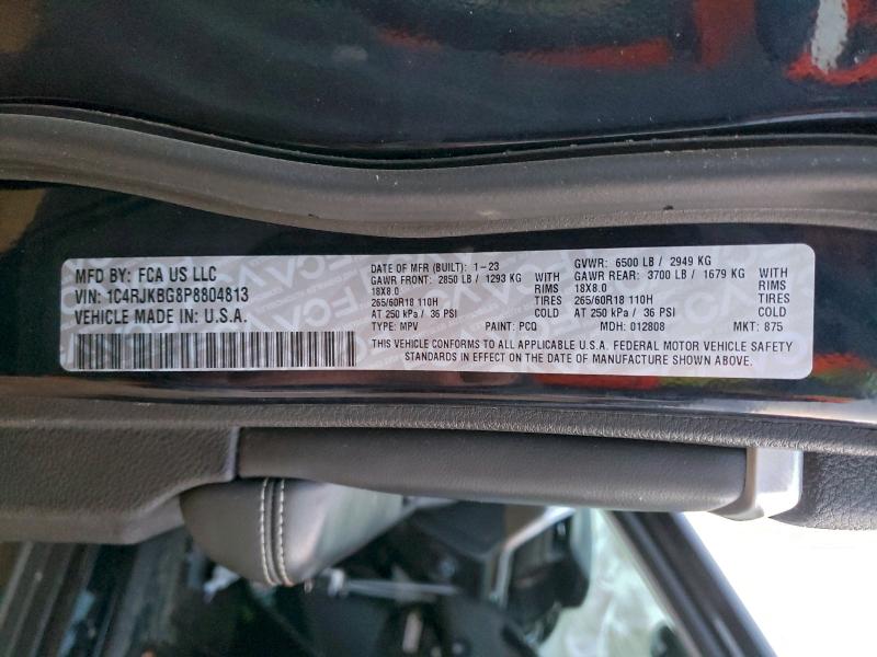 Продажа на аукционе авто 2023 Jeep Grand Cherokee, vin: 1C4RJKBG8P8804813, номер лота: 97011315
