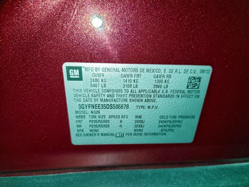 Продажа на аукционе авто 2013 Cadillac Srx Premiu, vin: 3GYFNEE35DS506878, номер лота: 95467605