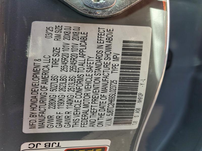 2025 Acura Rdx მანქანა იყიდება აუქციონზე, vin: 5J8TC2H69SL023725, აუქციონის ნომერი: 96944315