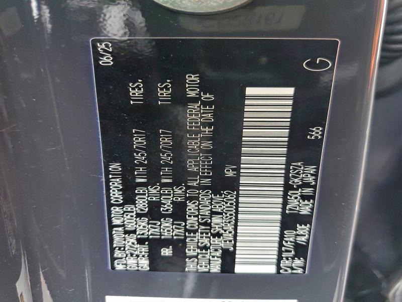 94221535 :رقم المزاد ، JTEVA5AR3S5005062 vin ، 2025 Toyota 4runner Sr مزاد بيع