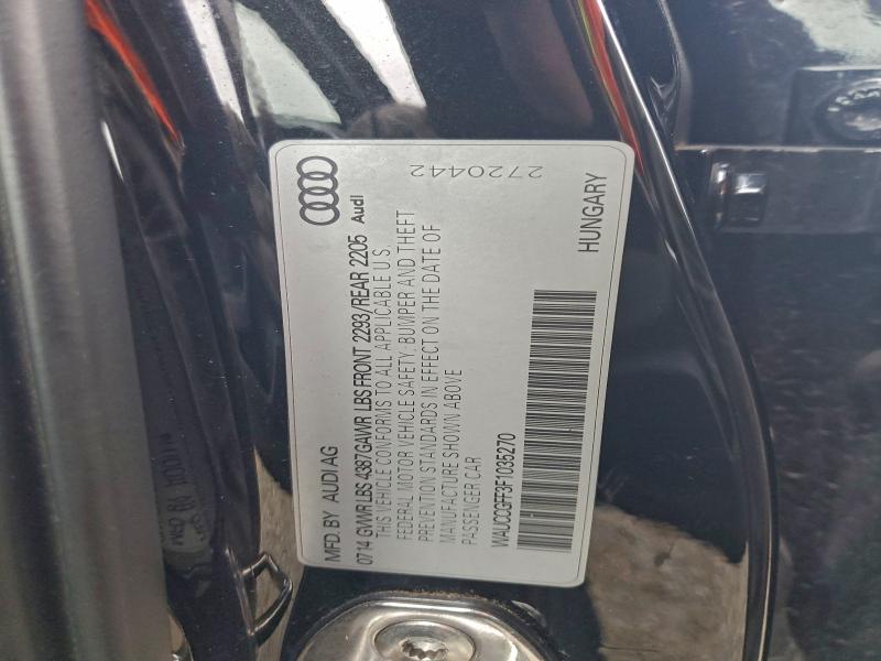 Продажа на аукционе авто 2015 Audi A3, vin: WAUCCGFF3F1035270, номер лота: 94365895