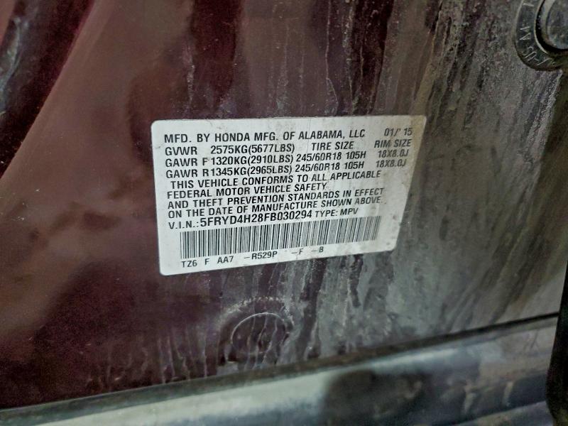 Продаж на аукціоні авто 2015 Acura Mdx, vin: 5FRYD4H28FB030294, номер лоту: 97290525