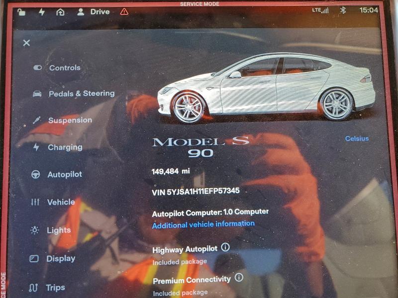 Продажа на аукционе авто 2014 Tesla Model S, vin: 5YJSA1H11EFP57345, номер лота: 96141425