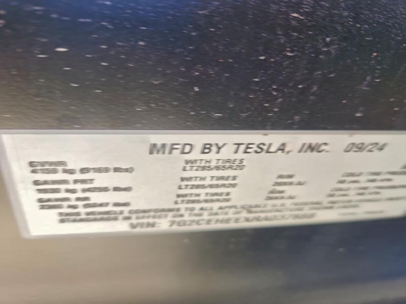 Aukcja sprzedaży 2024 Tesla Cybertruck, vin: 7G2CEHEEXRA037888, numer aukcji: 97413285