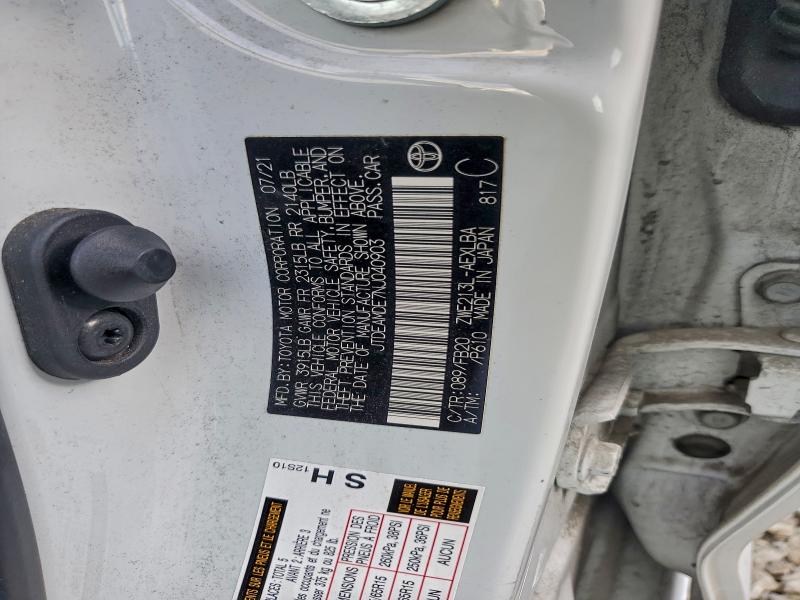 2022 Toyota Corolla მანქანა იყიდება აუქციონზე, vin: JTDEAMDE7NJ040903, აუქციონის ნომერი: 95854125
