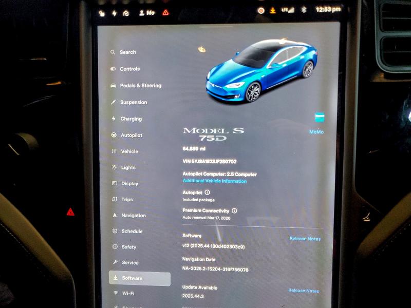 Aukcja sprzedaży 2018 Tesla Model S, vin: 5YJSA1E23JF280702, numer aukcji: 95738755