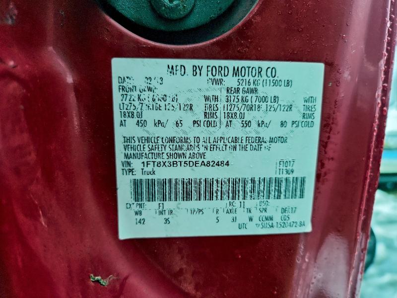 Продажа на аукционе авто 2013 Ford F350 Super, vin: 1FT8X3BT5DEA82484, номер лота: 95801655