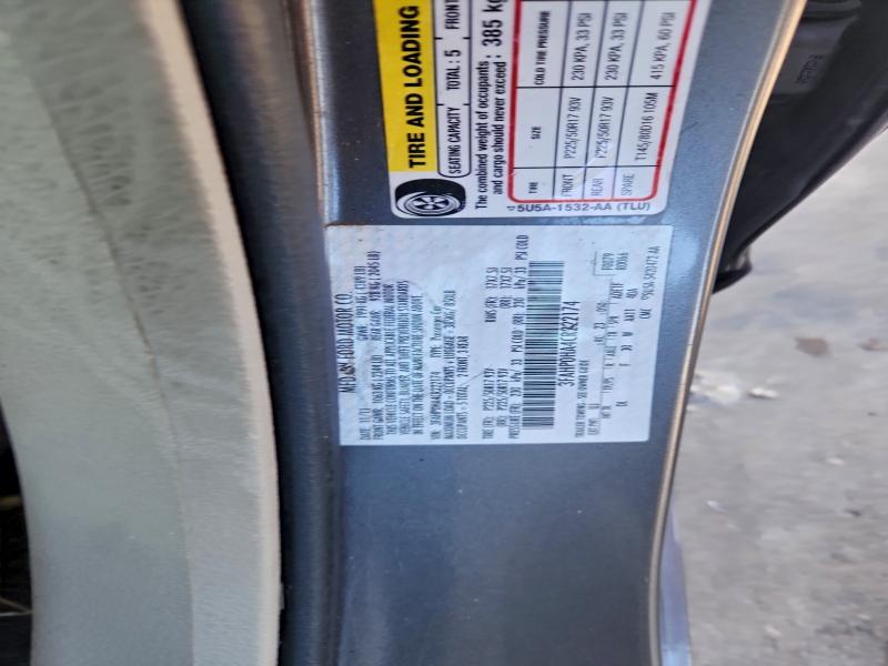 2012 Ford Fusion მანქანა იყიდება აუქციონზე, vin: 3FAHP0HA4CR222174, აუქციონის ნომერი: 95028425