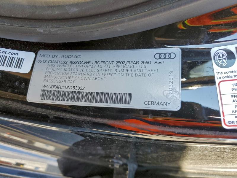 94667265 :رقم المزاد ، WAUDFAFC1DN153922 vin ، 2013 Audi A6 مزاد بيع