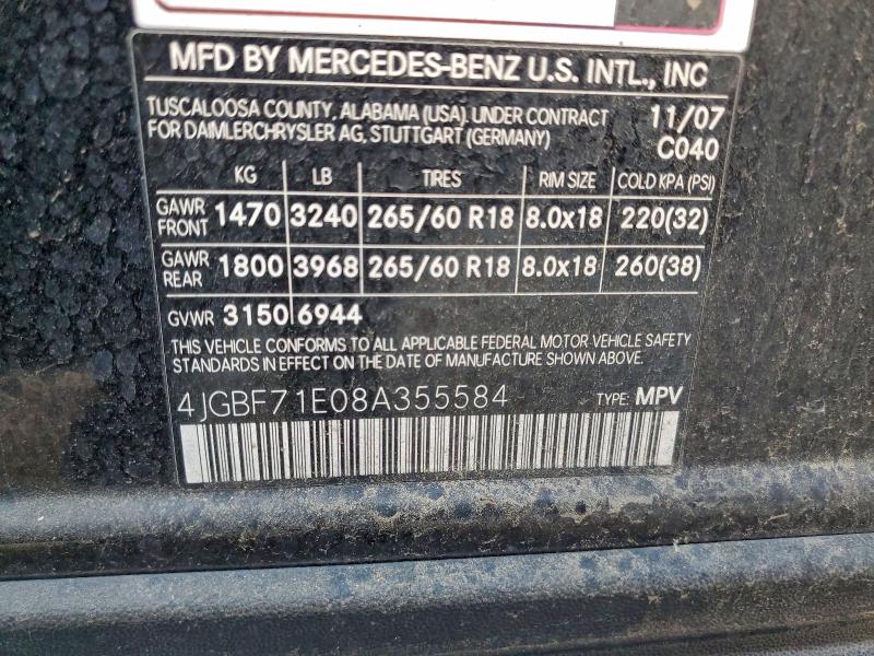 Продаж на аукціоні авто 2008 Mercedes-benz Gl, vin: 4JGBF71E08A355584, номер лоту: 96632425