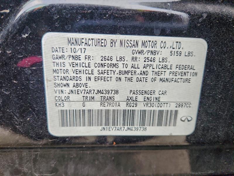 95127985 :رقم المزاد ، JN1EV7AR7JM439738 vin ، 2018 Infiniti Q50 Luxe مزاد بيع