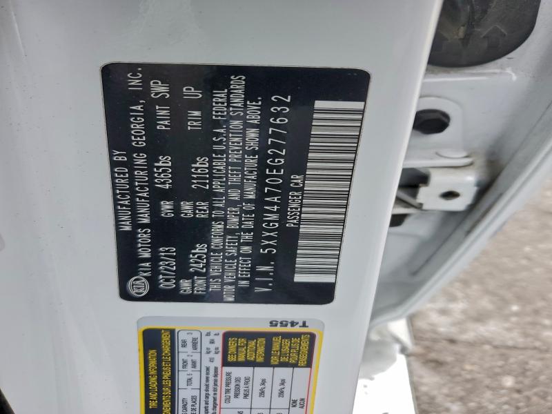 Aukcja sprzedaży 2014 Kia Optima Lx, vin: 5XXGM4A70EG277632, numer aukcji: 95500395