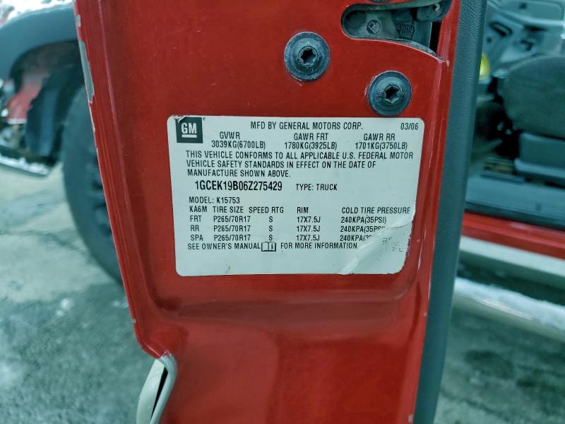 Продаж на аукціоні авто 2006 Chevrolet Silverado, vin: 1GCEK19B06Z275429, номер лоту: 94870185