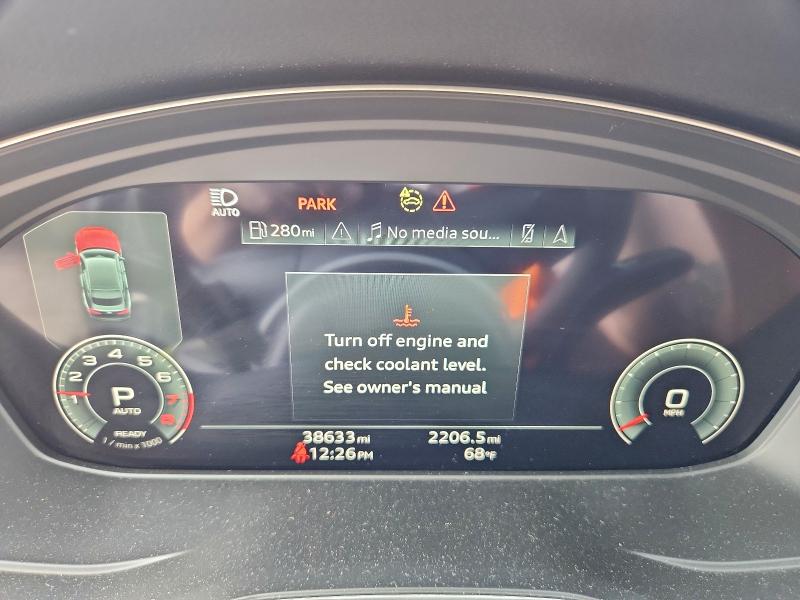 2022 Audi A5 Premium მანქანა იყიდება აუქციონზე, vin: WAUFACF51NA029114, აუქციონის ნომერი: 96611355
