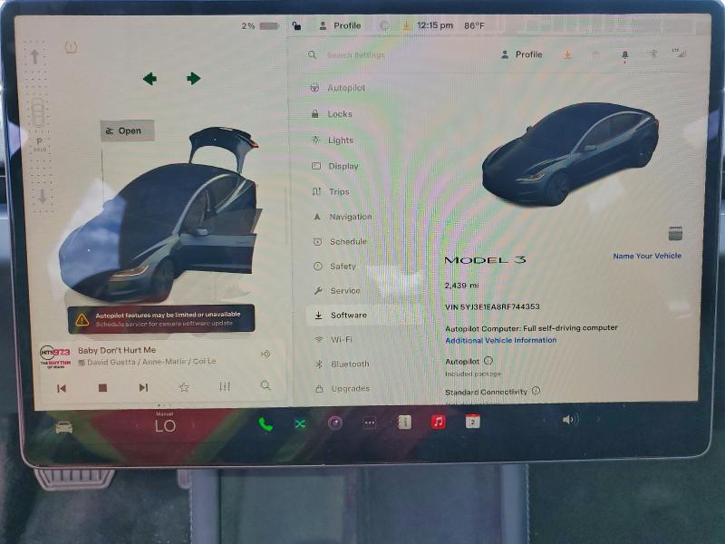 2024 Tesla Model 3 მანქანა იყიდება აუქციონზე, vin: 5YJ3E1EA8RF744353, აუქციონის ნომერი: 95164095