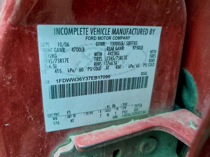 Продаж на аукціоні авто 2007 Ford F350 Super, vin: 1FDWW36Y37EB17099, номер лоту: 95735235