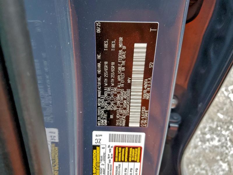 Продажа на аукционе авто 2025 Toyota Grand High, vin: 5TDAAAA5XSS030060, номер лота: 97617455