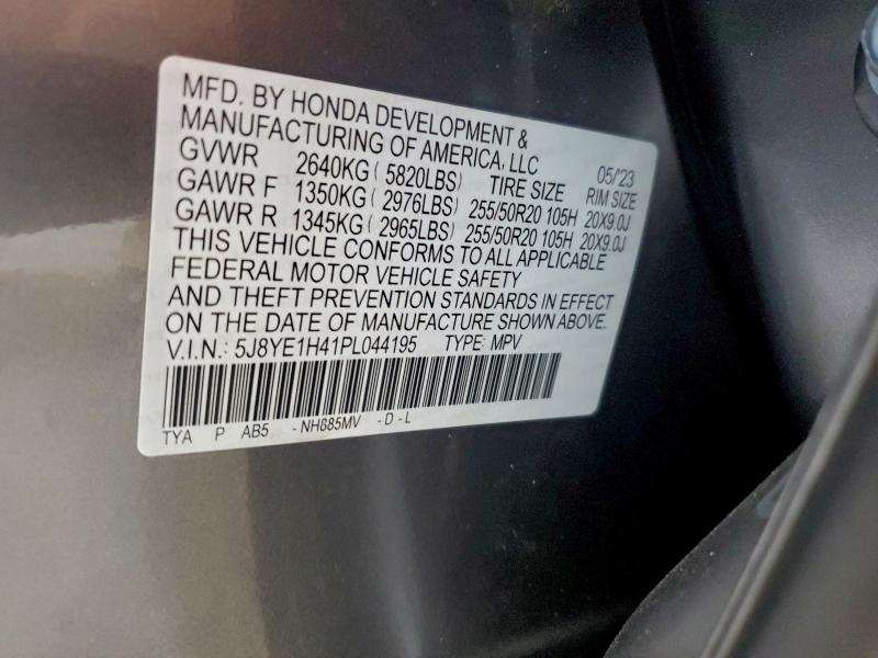 Продажа на аукционе авто 2023 Acura Mdx Techno, vin: 5J8YE1H41PL044195, номер лота: 97100865