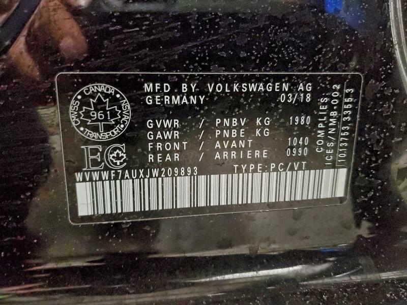 Aukcja sprzedaży 2018 Volkswagen Golf R, vin: WVWWF7AUXJW209893, numer aukcji: 97797835