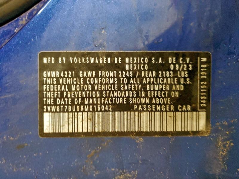 2024 Volkswagen Jetta 40th მანქანა იყიდება აუქციონზე, vin: 3VW8T7BU9RM015042, აუქციონის ნომერი: 97387935