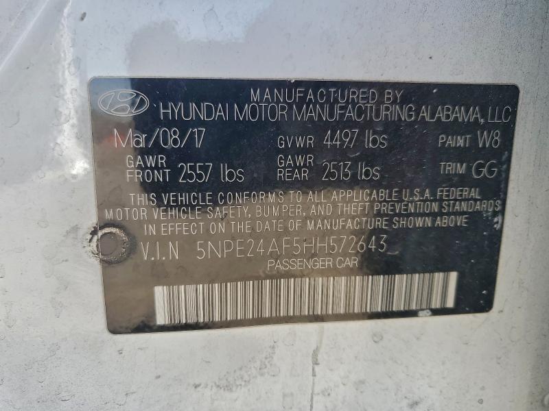 Aukcja sprzedaży 2017 Hyundai Sonata Se, vin: 5NPE24AF5HH572643, numer aukcji: 97805075