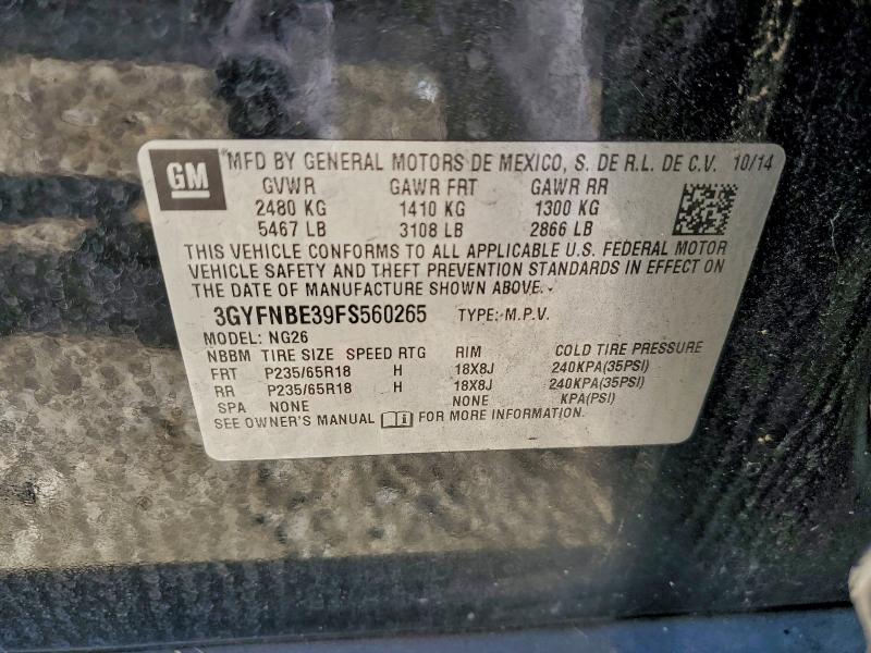 Продаж на аукціоні авто 2015 Cadillac Srx Luxury, vin: 3GYFNBE39FS560265, номер лоту: 97316685