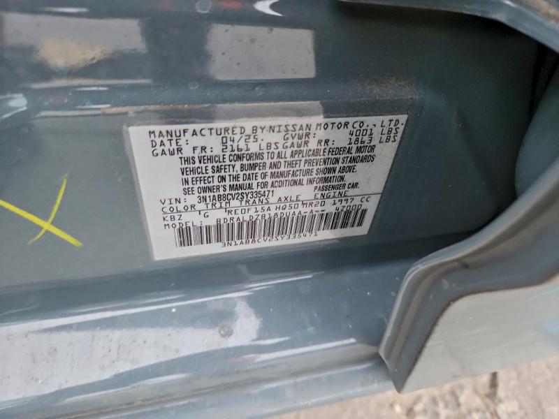 2025 Nissan Sentra მანქანა იყიდება აუქციონზე, vin: 3N1AB8CV2SY335471, აუქციონის ნომერი: 96798745