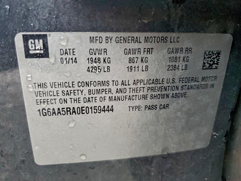 2014 Cadillac Ats მანქანა იყიდება აუქციონზე, vin: 1G6AA5RA0E0159444, აუქციონის ნომერი: 93983065