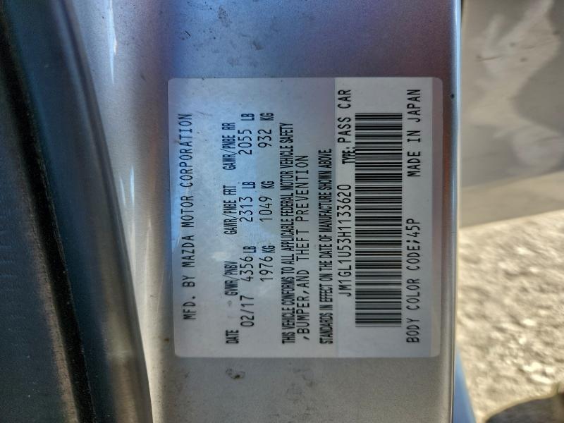 97637865 :رقم المزاد ، JM1GL1U53H1133620 vin ، 2017 Mazda 6 مزاد بيع