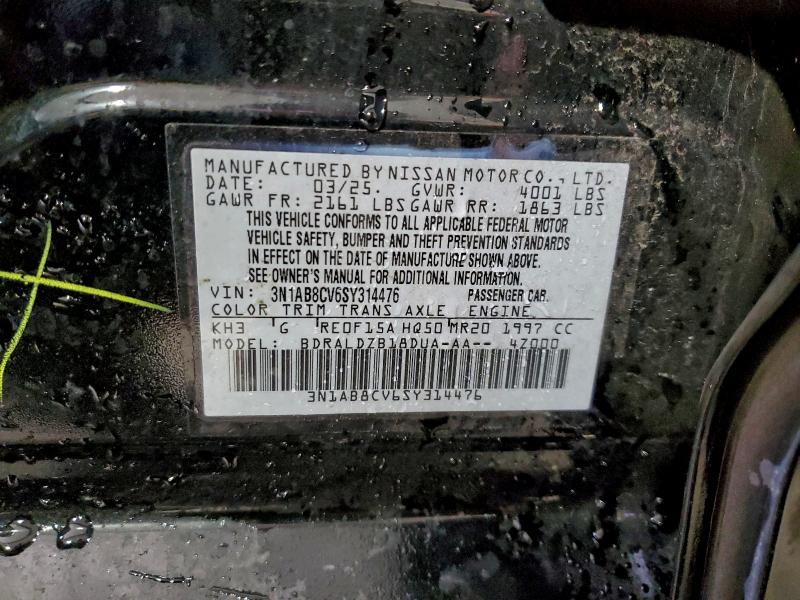Aukcja sprzedaży 2025 Nissan Sentra Sv, vin: 3N1AB8CV6SY314476, numer aukcji: 98856495
